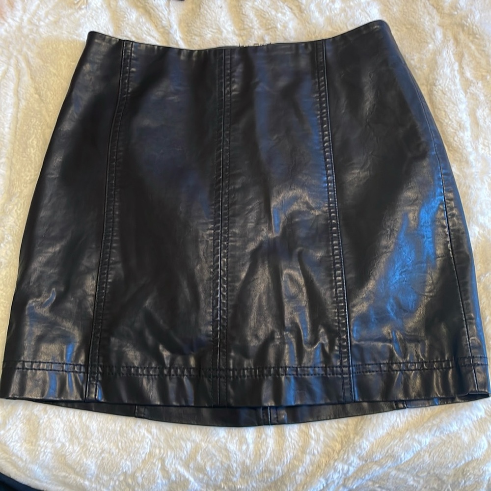 Black Leather Skirt